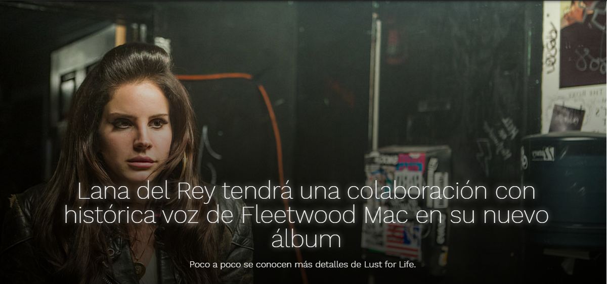 Lana del Rey Colabora Con La Historica Voz de Fleetwood Mac (Stevie Nicks)