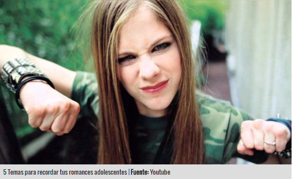 Avril Lavigne: 5 Temas para recordar tus romances adolescentes