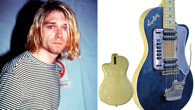 La vieja guitarra de Kurt Cobain subastada para la caridad para recordar su 50 cumpleaños.